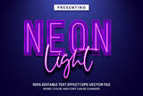 Neon light sign text effect