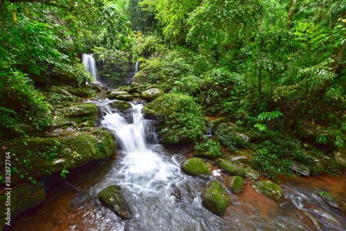 Scenery of Sapan Waterfall in Nan Province  Thailand