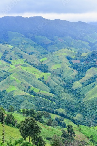View of Mountain Range in Nan Province