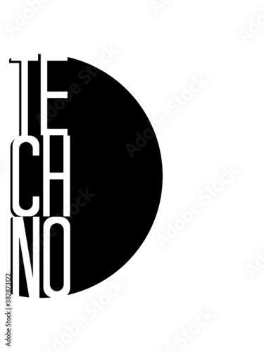 Halbkreis Techno Text 
