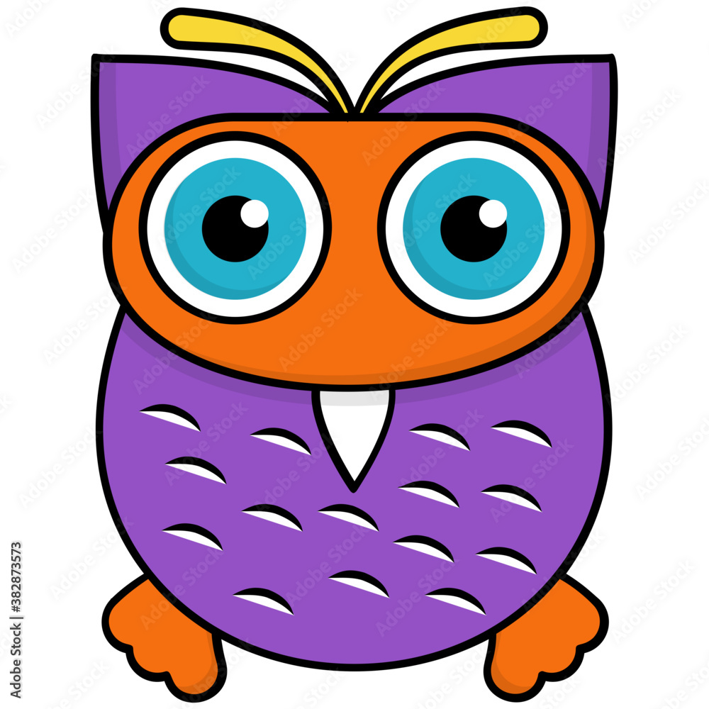 
Creative design icon of owl cartoon
