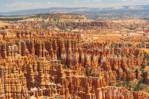 Scenic view of stunning red sandstone and hoodoos in Bryce Canyon National Park - UT, USA