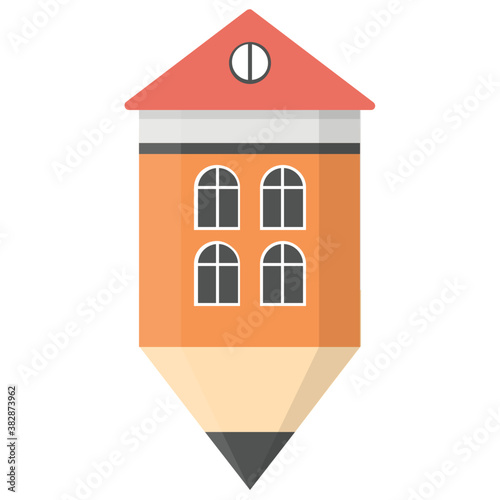 
Isolated vector icon of house sketch
