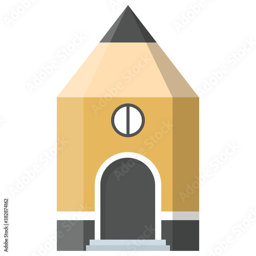 
Isolated vector icon of house sketch
