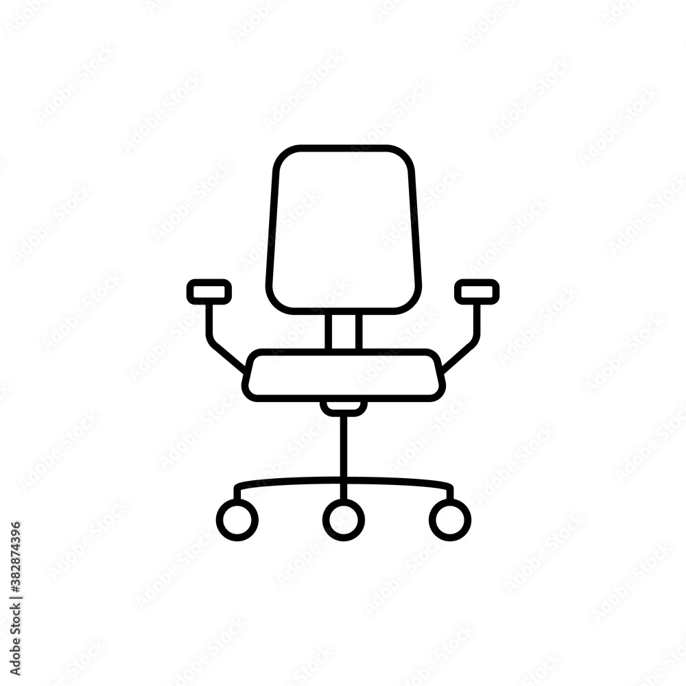 office chair icon element of furniture icon for mobile concept and web apps. Thin line chair icon can be used for web and mobile. Premium icon on white background office chair icon element of furniture icon for mobile concept and web apps. Thin line chair icon can be used for web and mobile. Premium icon on white background
