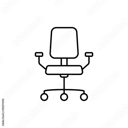 office chair icon element of furniture icon for mobile concept and web apps. Thin line chair icon can be used for web and mobile. Premium icon on white background