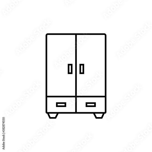 wardrobe icon element of furniture icon for mobile concept and web apps. Thin line wardrobe icon can be used for web and mobile. Premium icon on white background