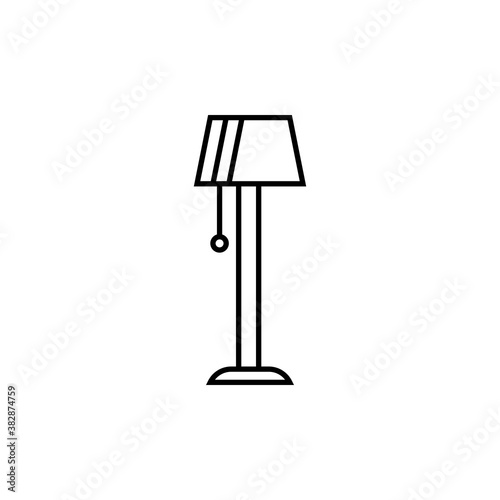 floor lapm icon element of furniture icon for mobile concept and web apps. Thin line floor lapm icon can be used for web and mobile. Premium icon on white background