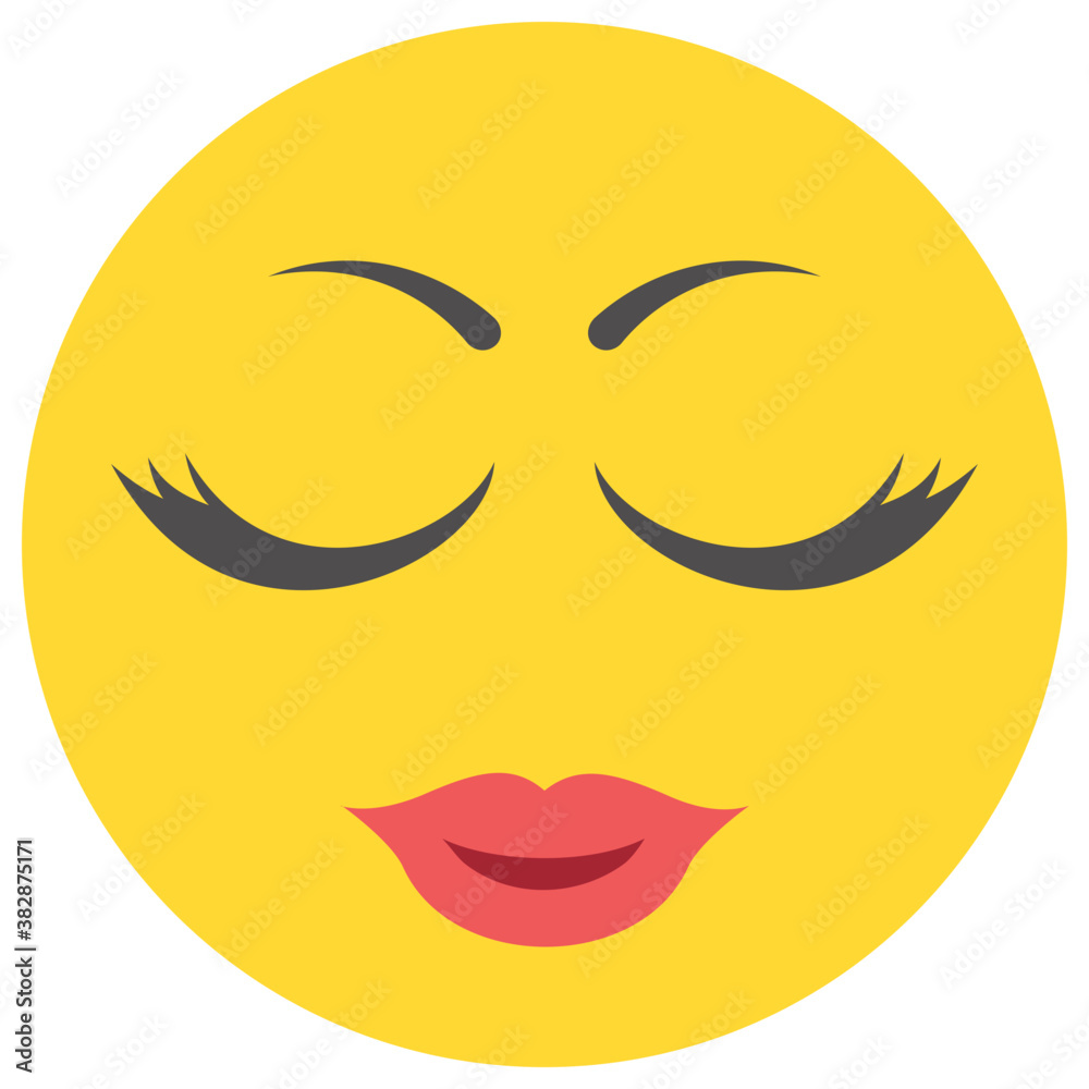 
Emoticon flat design for expression of feelings
