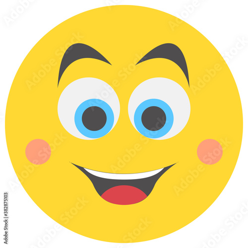
Emoji flat design for expression of feelings
