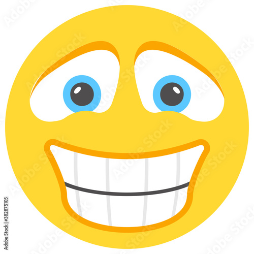 
flat smiley design to express emotions
