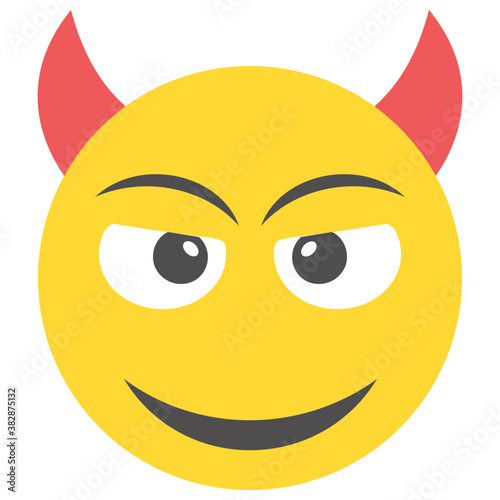 
An evil smiley presenting concept of evilness
