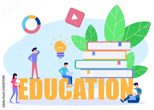 Illustration vector graphic cartoon character of education