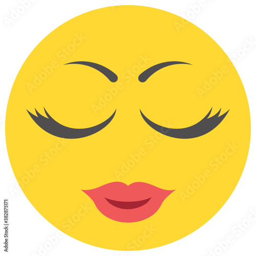 
Emoticon flat design for expression of feelings
