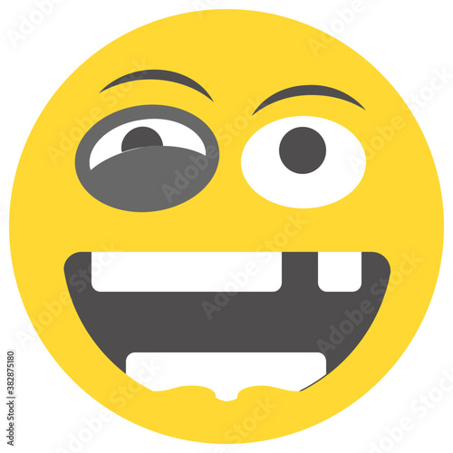 
Emoticon flat design for expression of feelings
