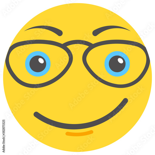 
Emoji flat design for expression of feelings
