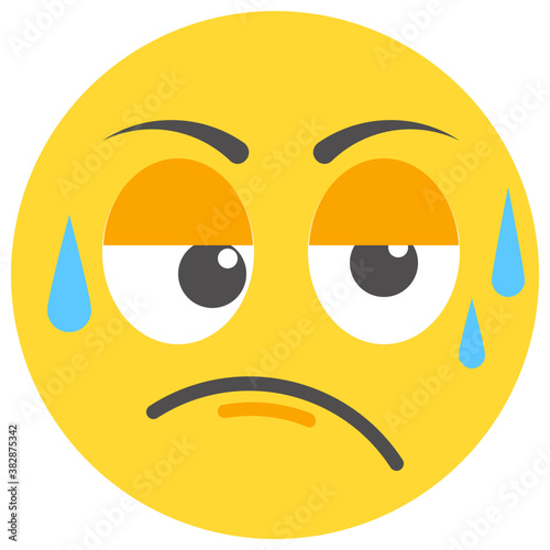 
Sweating and tired emoji icon
