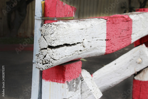 Wooden bump stop on the railway, 3 Phnom Penh station photo