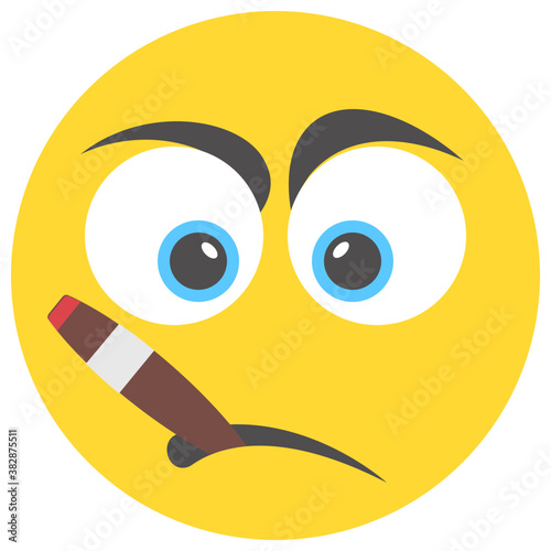 
Emoji flat design for expression of feelings
