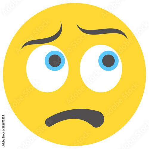 
Emoticon flat design for expression of feelings
