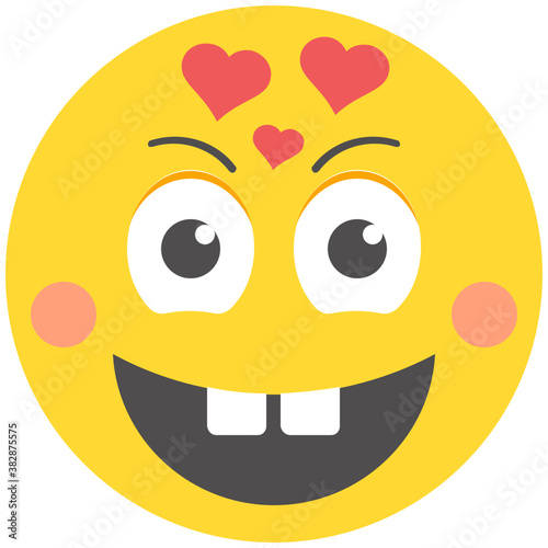
Emoticon flat design for expression of feelings
