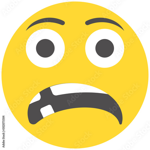 
Emoticon flat design for expression of feelings
