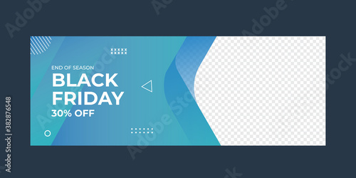 Black friday facebook cover web banner template