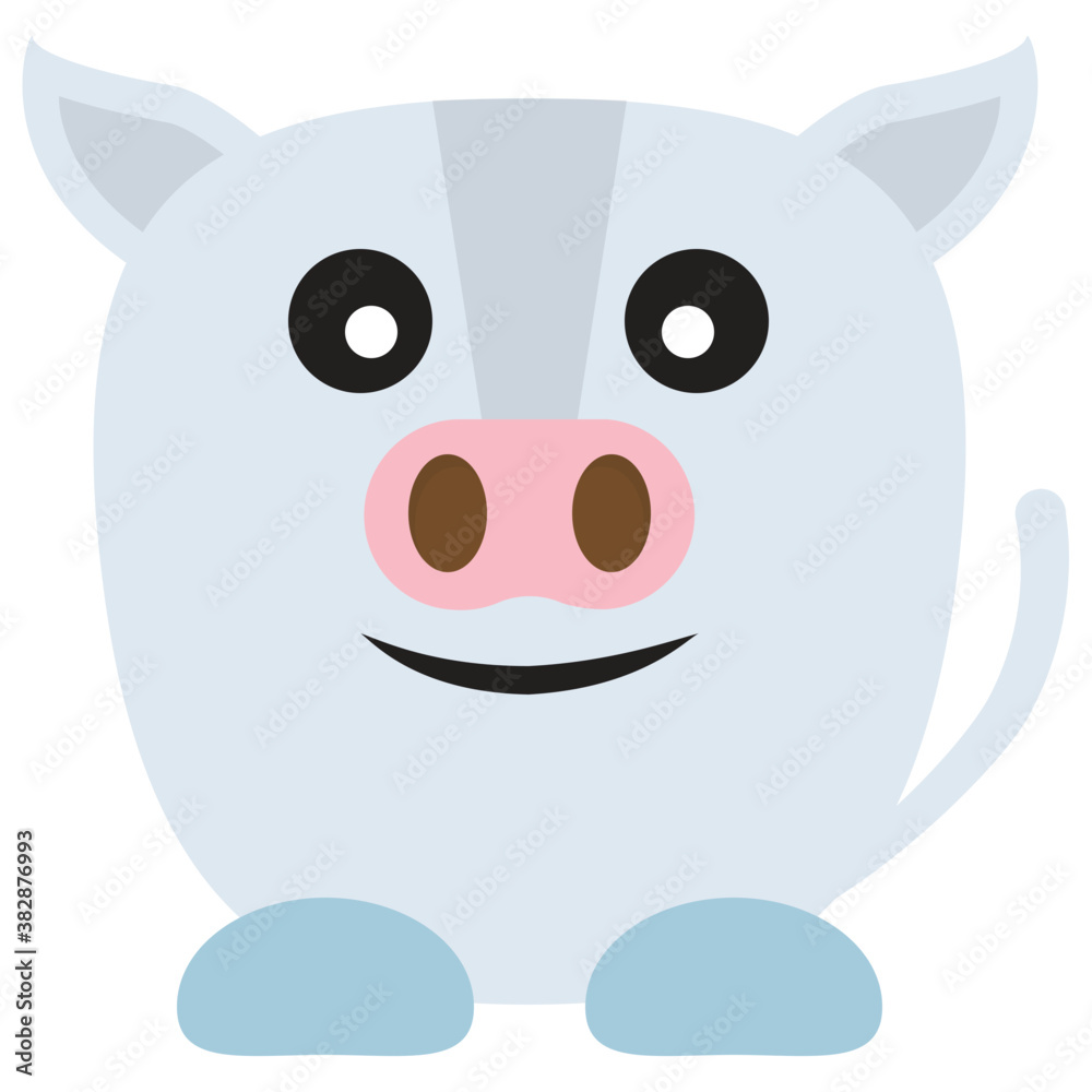 
A funny fat pig icon
