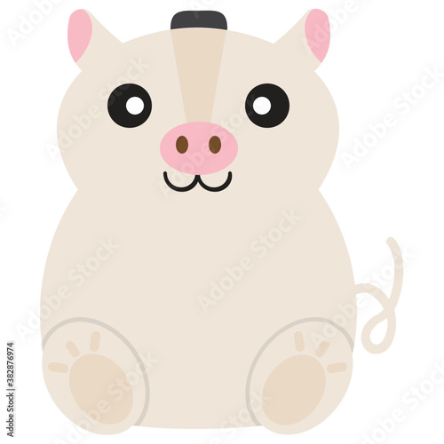  A funny fat pig icon 