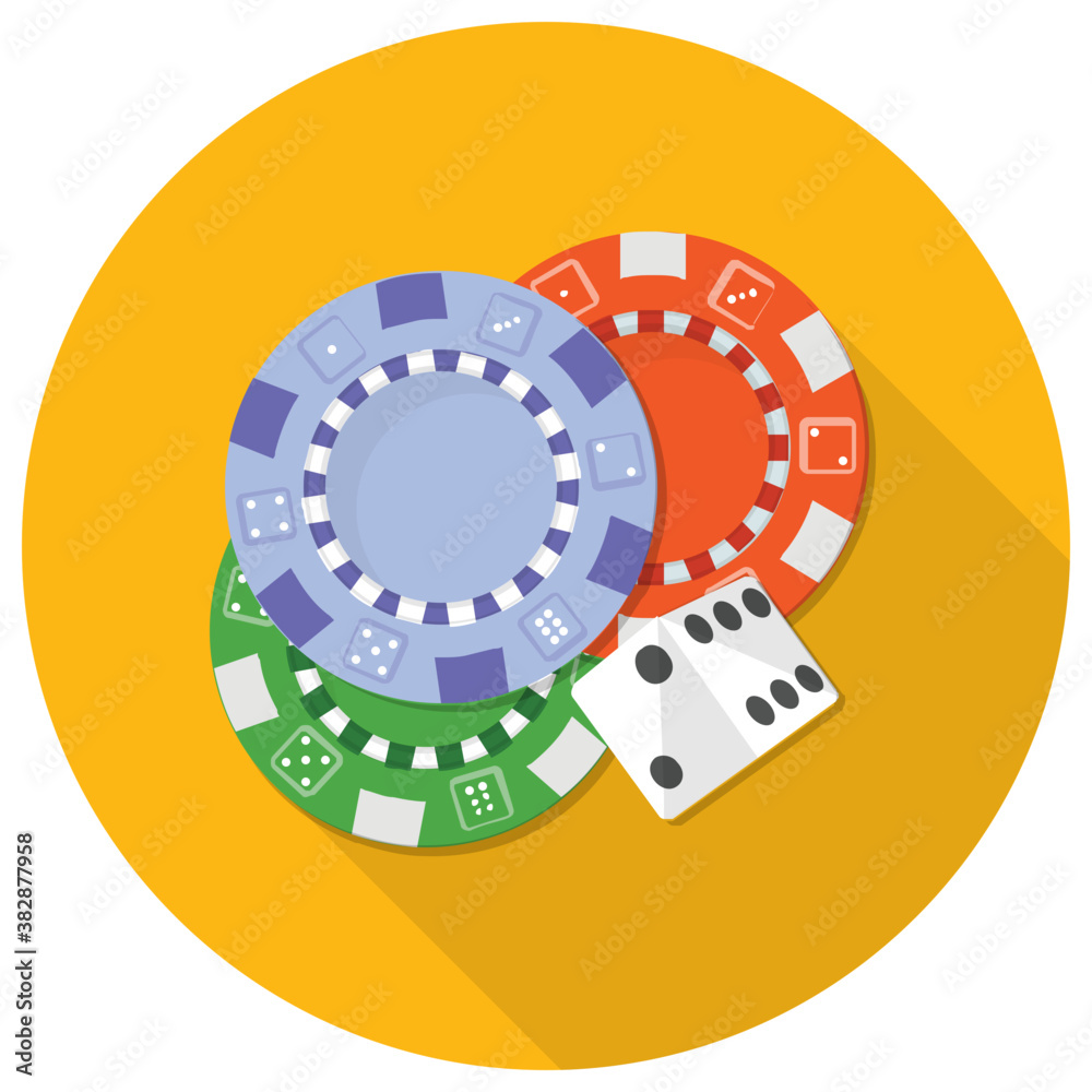 
Gaming chips or poker chips for gambling 
