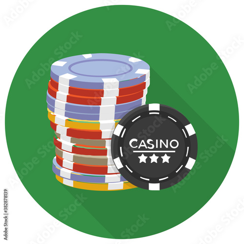 
Gaming chips or poker chips for gambling 
