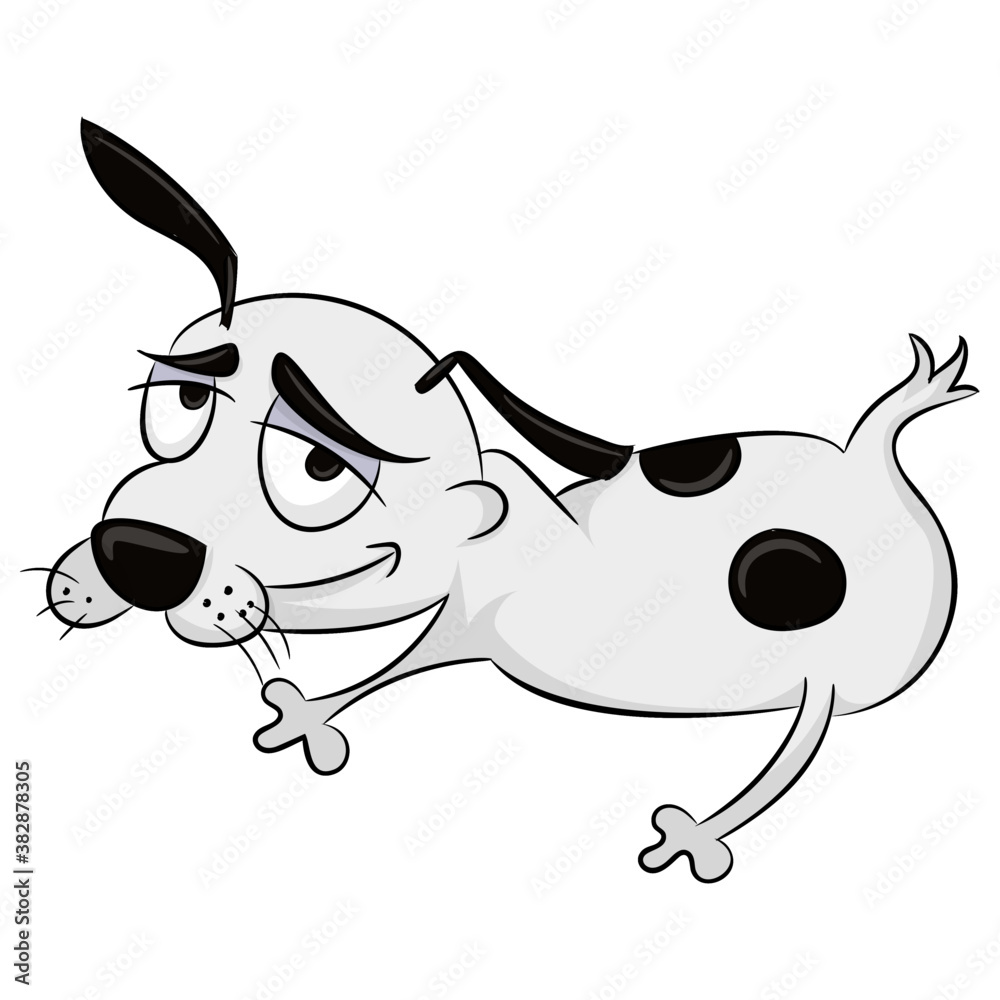 A droopy dog cartoon in flat style Stock Vector | Adobe Stock