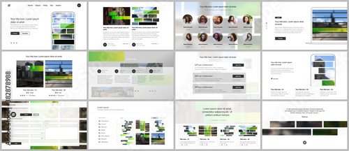 Vector templates for website design, presentations, portfolio. Templates for presentation slides, flyer, leaflet, brochure cover. Corporate business identity style for any purposes. Business template.