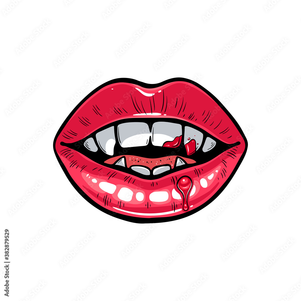 Bloody vampire lips