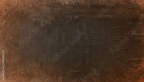 Grunge brown coffee distressed background, old crumpled paper