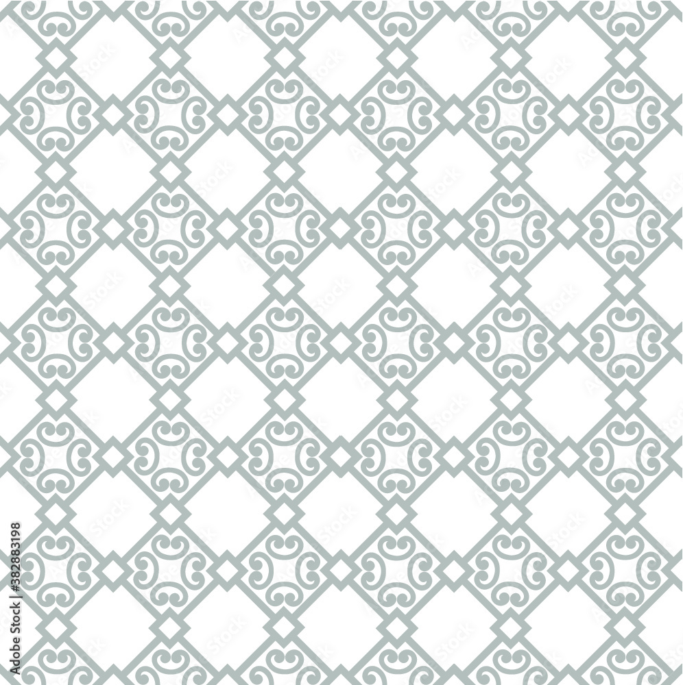 Abstract floral asian ornament. Seamless geometric pattern with swirl line ornament in oriental style. Abstract floral asian ornament. Seamless geometric pattern with swirl line ornament in oriental style.