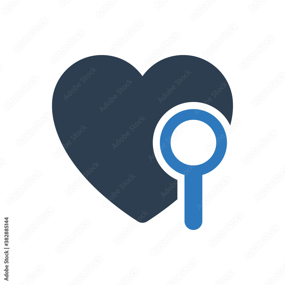 heart search icon - love find icon heart search icon - love find icon