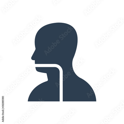 Body esophagus icon - human throat icon