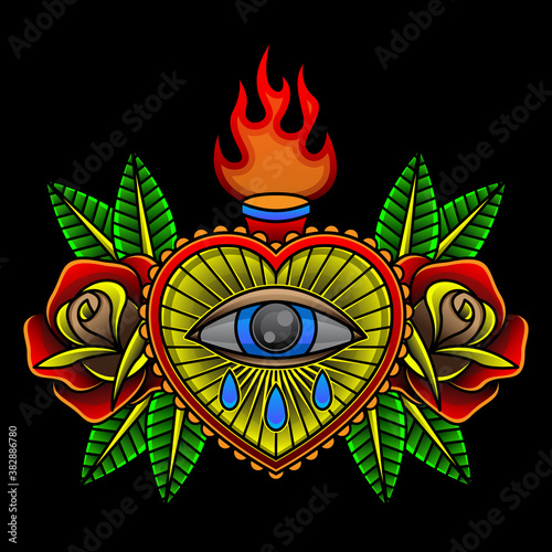 neo traditional tattoos eyes