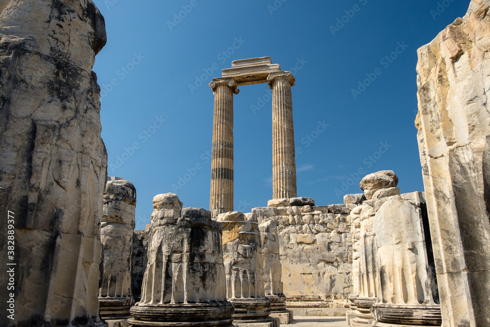 Spectacular Didim - Ancient Greek ruins of Temple of Oracle of Didyma in Turkey Spectacular Didim - Ancient Greek ruins of Temple of Oracle of Didyma in Turkey