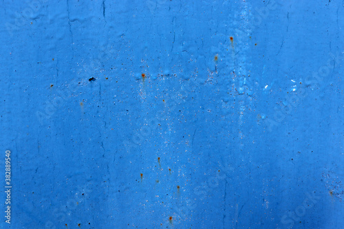 Blue old rusty texture with blue paint