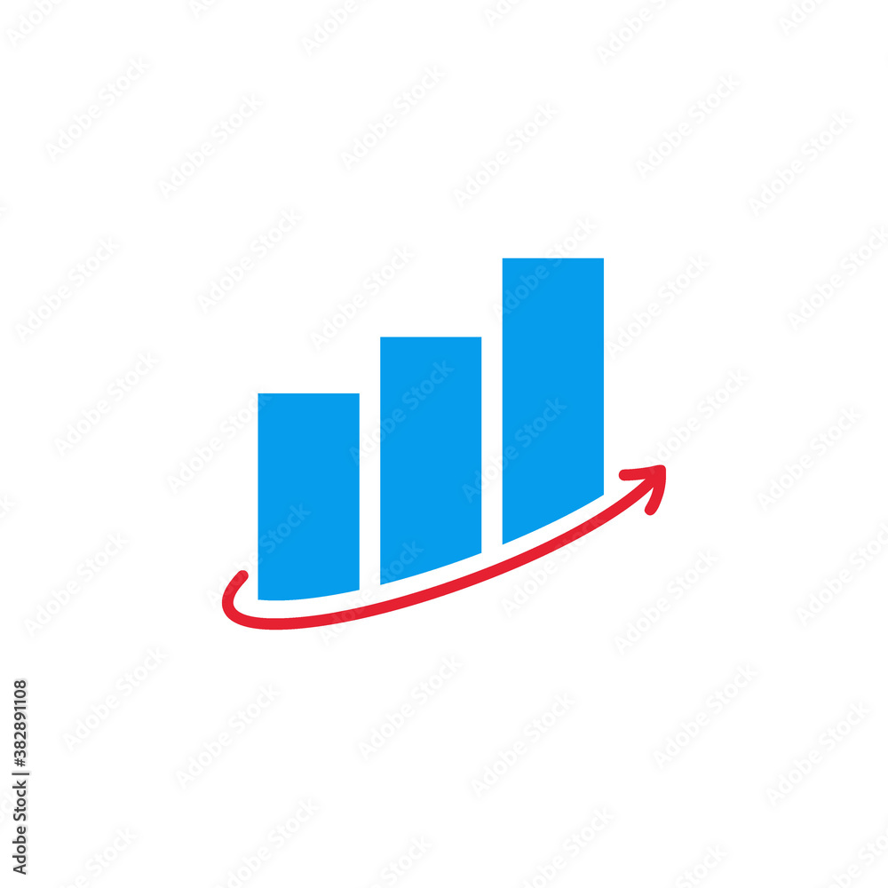 Chart icon flat vector design Chart icon flat vector design