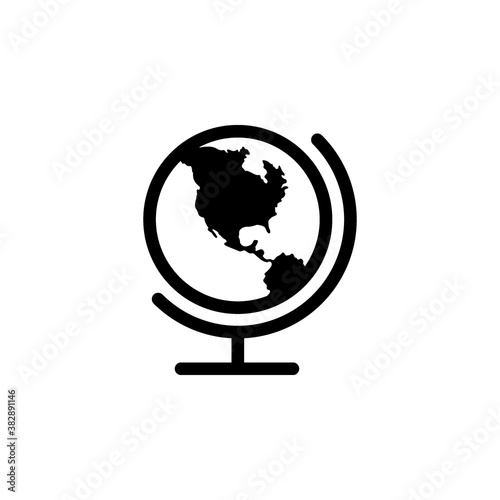 Globe icon flat vector design