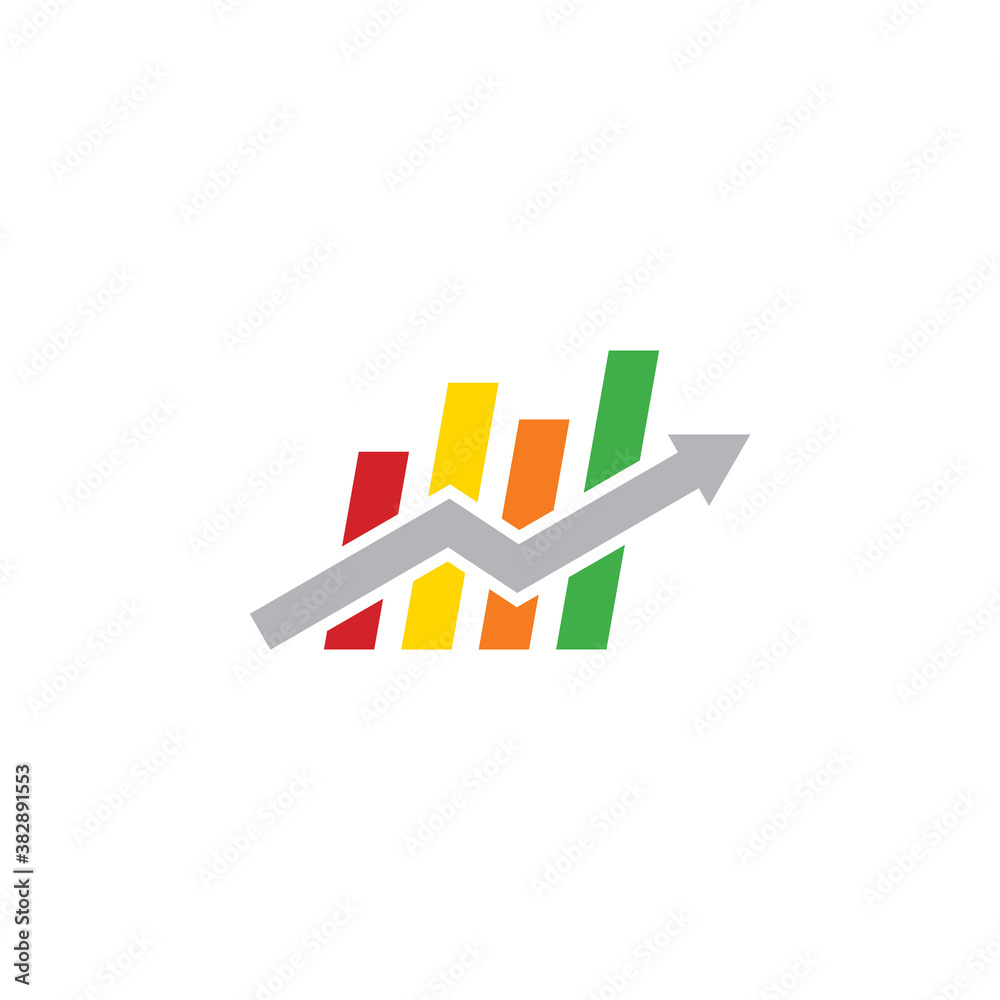 Business chart icon logo vector design. Business chart icon logo vector design.