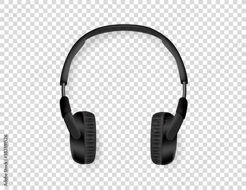 Modern wireless head phones vector illustration