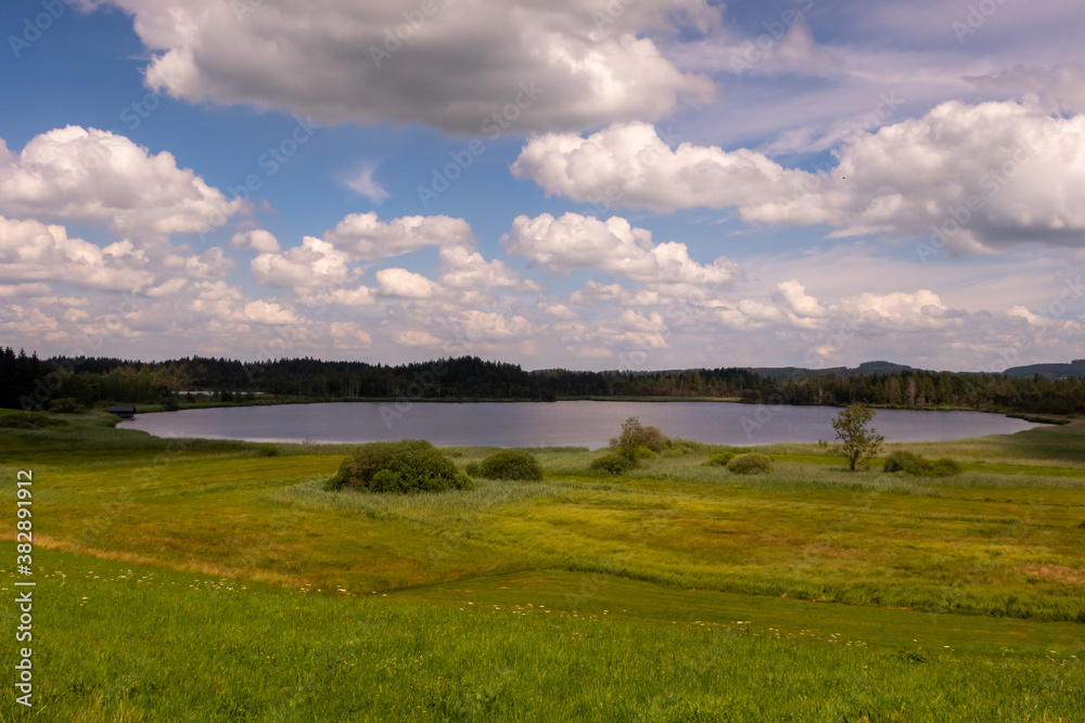 Obraz premium Großer Ursee im Taufach- und Fetzachmoos bei Leutkirch im Allgäu