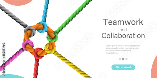 Teamwork and Collaboration. Vector Conceptual Illustration.