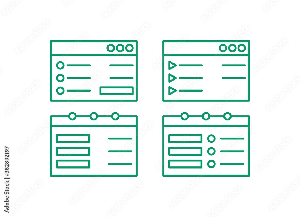 Notepad vector icons set. Illustration isolated for graphic and web design. Notepad vector icons set. Illustration isolated for graphic and web design.