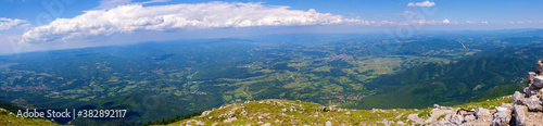 Panoramic view from the mountain Rtanj