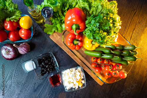 Ingredients for Greek salad...